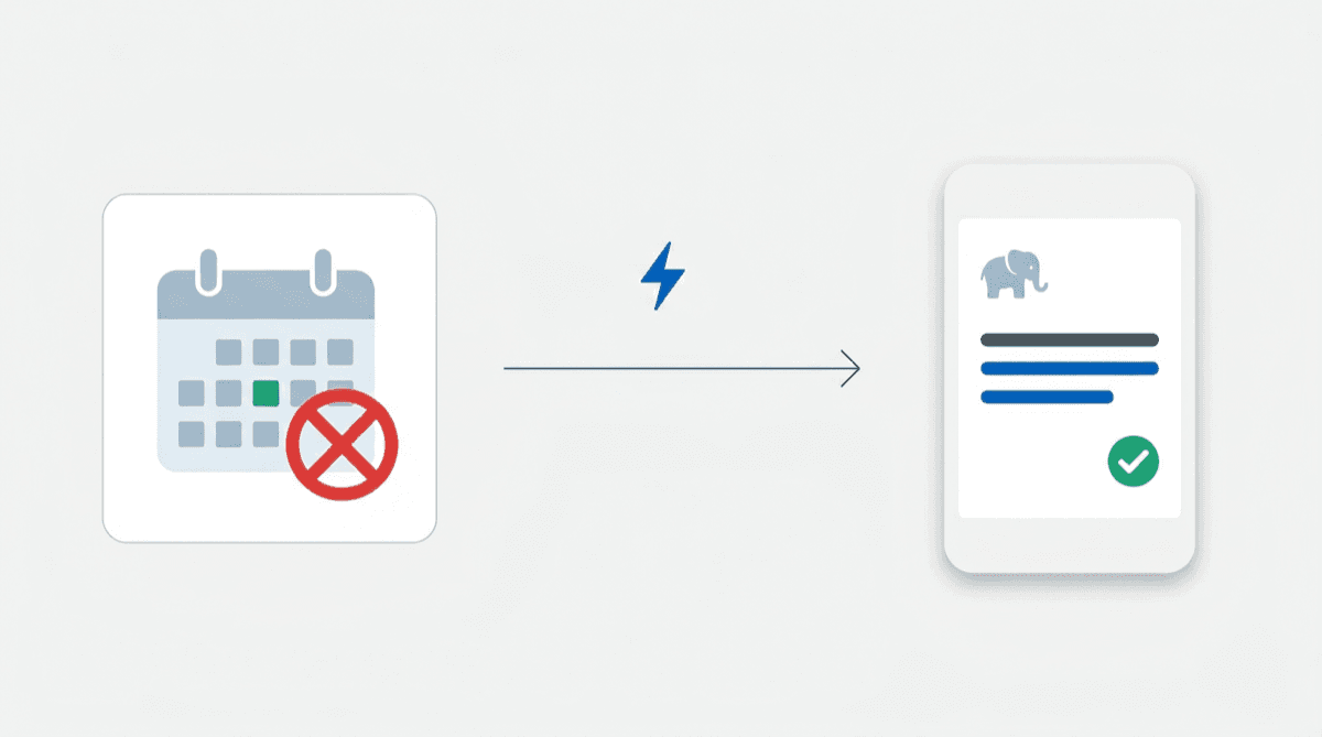 SDR running a CRM-based no-show recovery workflow with follow-up tasks and structured deal updates