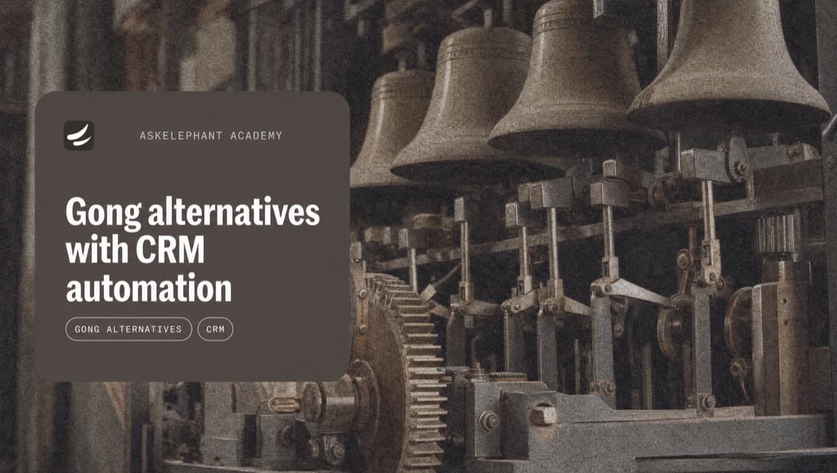 Gong alternatives with CRM automation showing call insights updating HubSpot and Salesforce records