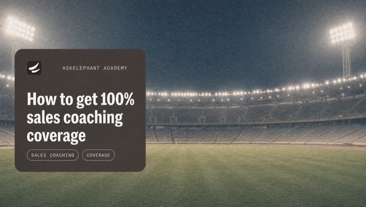 Sales coaching coverage expanding from partial call reviews to 100 percent with AI-powered scorecards and automated evaluation