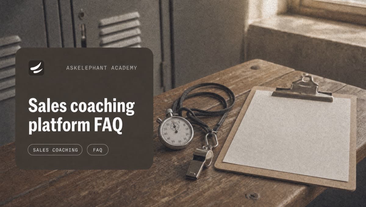 Frequently asked questions about sales call coaching platforms with answers about implementation, integrations, security, and pricing