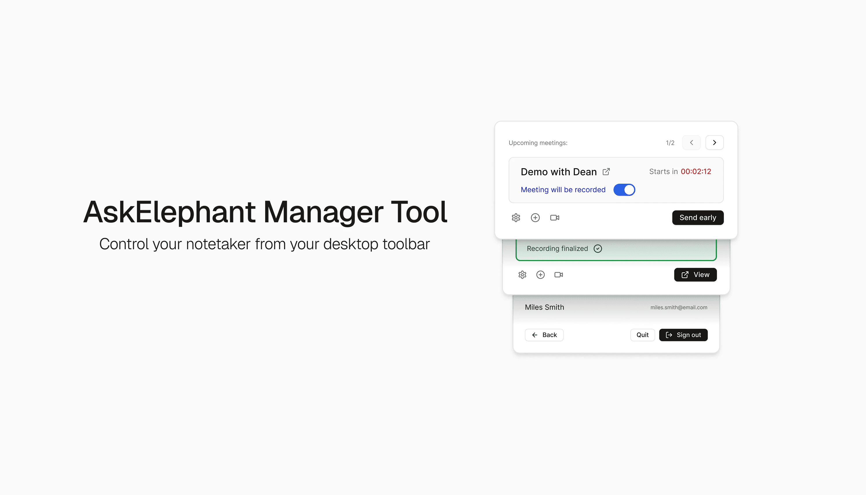 Introducing AskElephant Manager