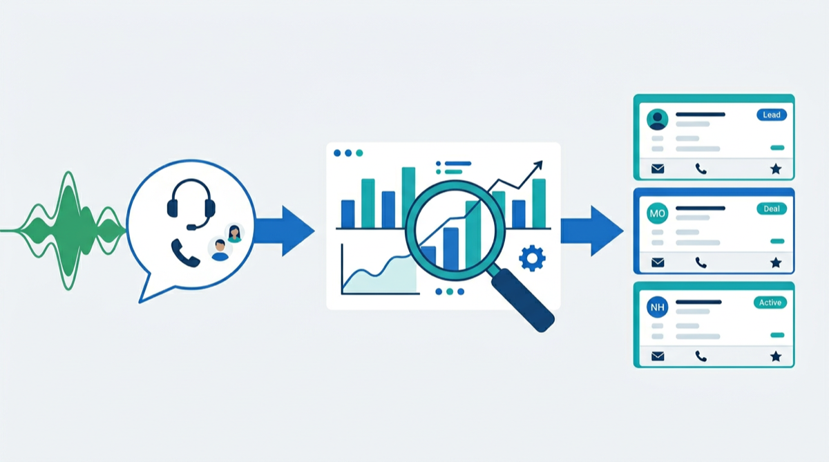 Platforms analyzing sales calls and updating HubSpot and Salesforce CRM records automatically