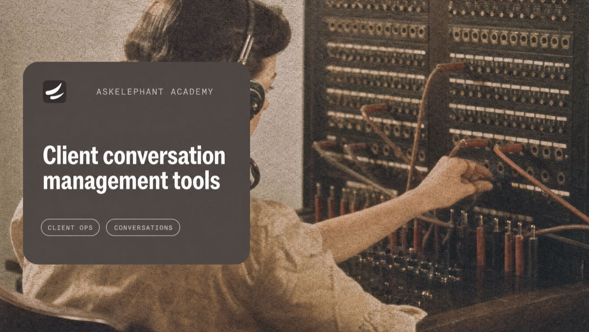 Client conversation management tools connecting calls CRM Slack email and account follow-up workflows