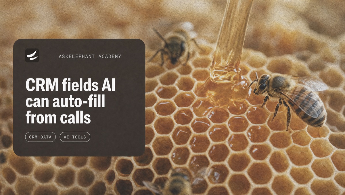 Field by field map of HubSpot and Salesforce CRM properties AI can populate from sales calls