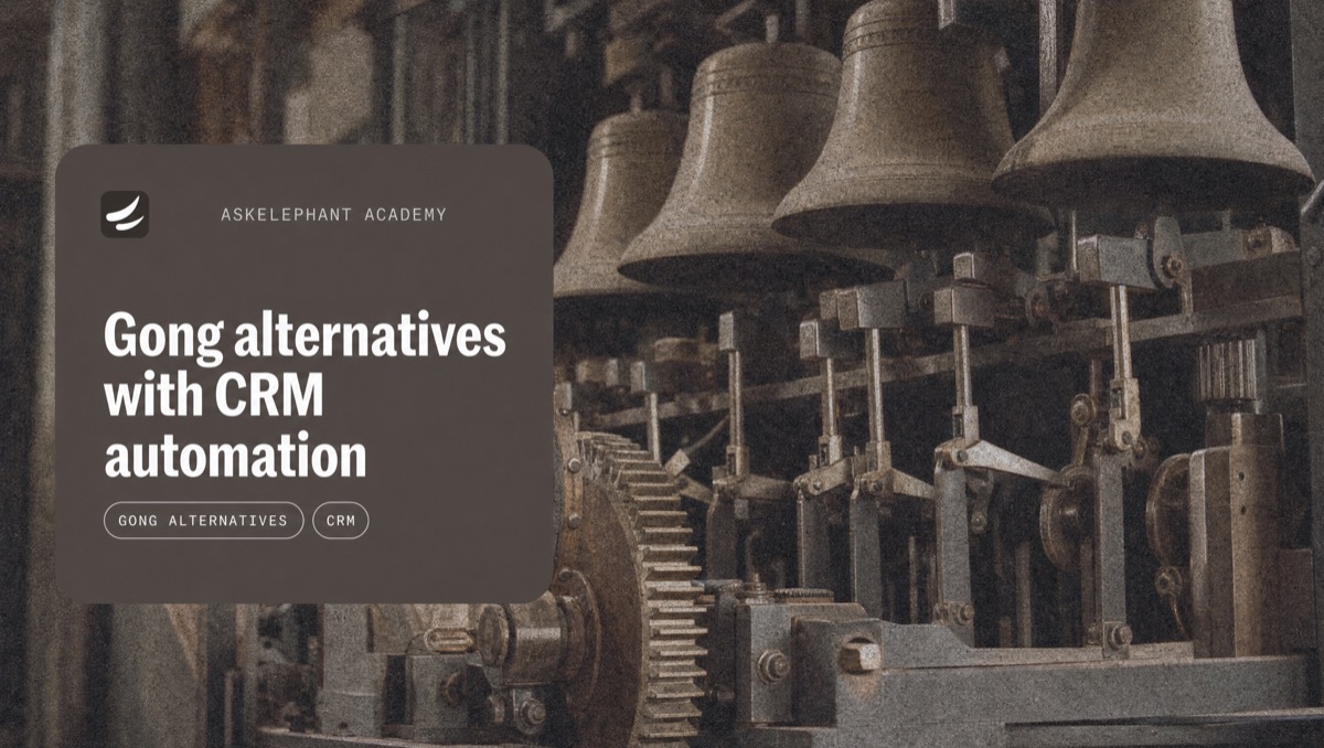 Gong alternatives with CRM automation showing call insights updating HubSpot and Salesforce records