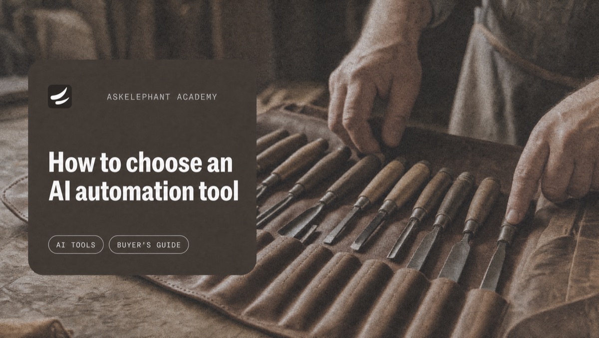 Checklist for choosing the right AI workflow automation tool for revenue teams