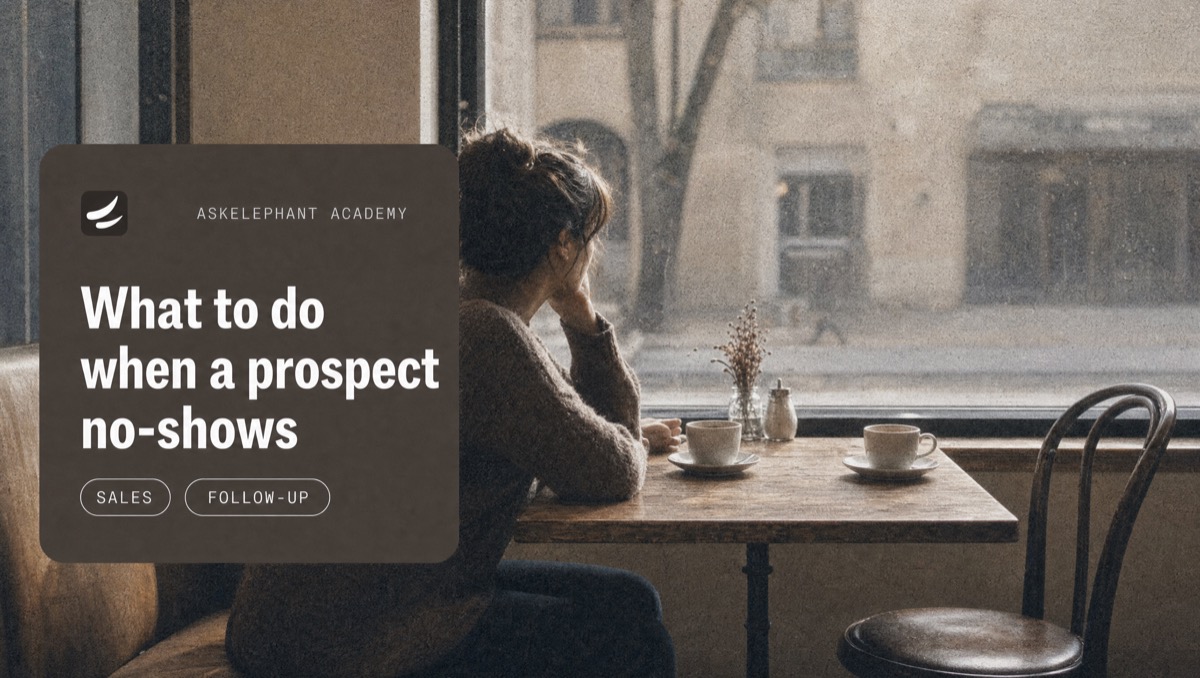 SDR running a CRM-based no-show recovery workflow with follow-up tasks and structured deal updates
