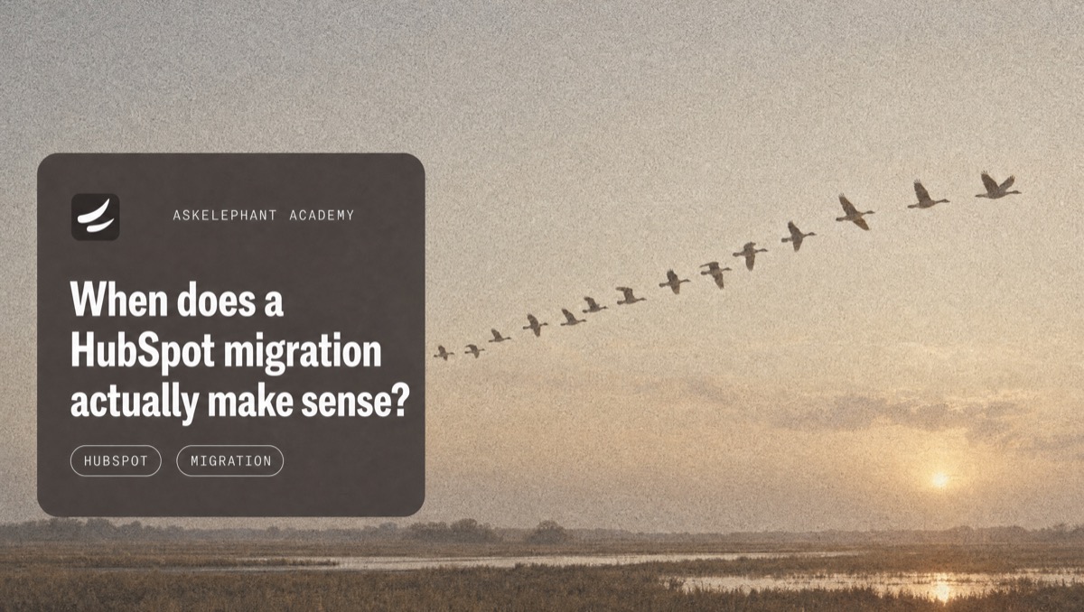 Enterprise CRM migration readiness checklist with HubSpot and legacy system comparison